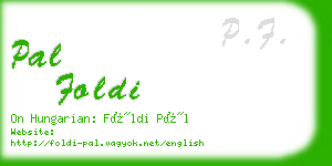 pal foldi business card